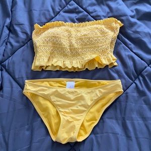 Yellow off the shoulder bikin from target